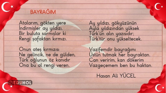 BAYRAK ŞİİRİ AKILLI TAHTA OKUMA VE YAZMA ETKİNLİĞİ