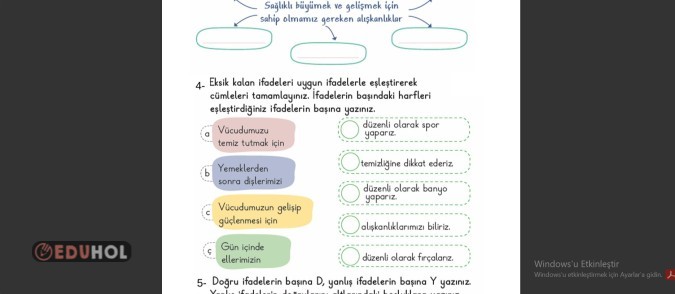 hayat bilgisi tema değerlendirme 1. ve 2. tema