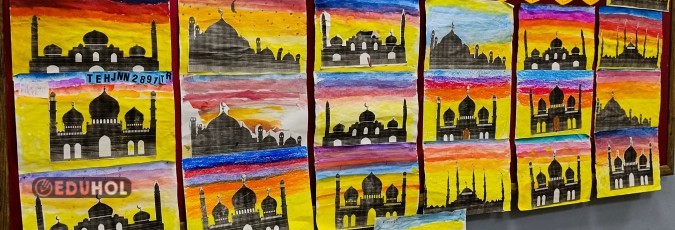 Ramazan ayına özel camii boyama etkinliği, bende farklı camii resimleri ile yaptım.