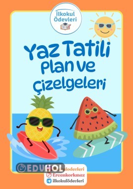 YAZ TATİLİ İÇİN-TATİL PROGRAMI- 1 AYLIK ALIŞKANLIK PLANI-KİTAP OKUMA TAKİP ÇİZELGESİ-5 SAYFA
