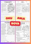 Oku-Anla-Boya Çizgi Kahramanları-5 adet