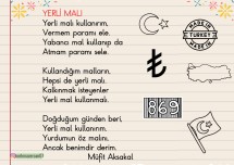 YERLİ MALI HAFTASI AKILLI TAHTA ŞİİR YAZMA ETKİNLİĞİ