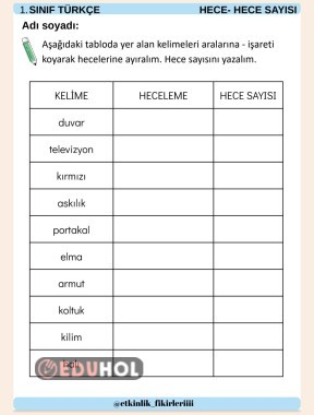 Hecelerine Ayırma, Ünlü ve Ünsüz Harf Bulma