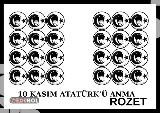 10 KASIM ATATÜRK’ Ü ANMA ROZETLERİ 1881-193♾