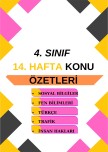 4. SINIF 14. HAFTA KONU ÖZETLERİ