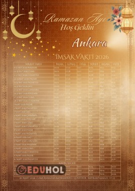 İMSAKİYE ANKARA