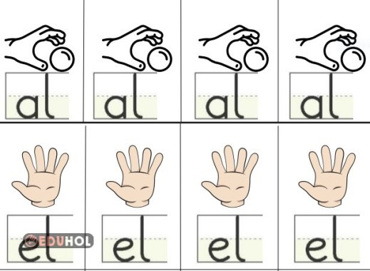 AL - EL hece İnteraktif Kes Yapıştır 16'lı