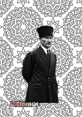 Atatürk baskılı mandala