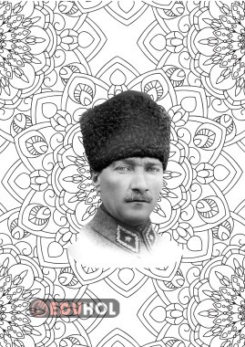 Atatürk baskılı mandala