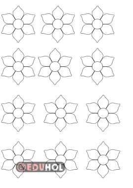 Çelenk için çiçek şablonu