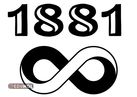 panolar için 1881 ve sonsuzluk işareti