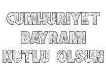 Cumhuriyet bayramı boyama sayfası