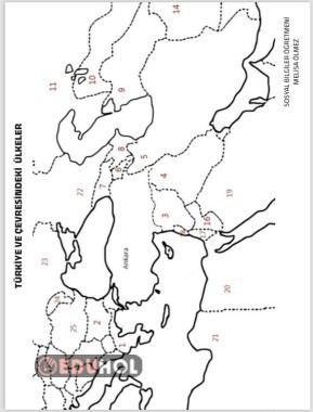 Türkiye ve Çevresindeki Ülkeler Harita Çalışması