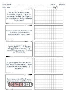 Toplama Ve Çıkarma Problemleri-11
