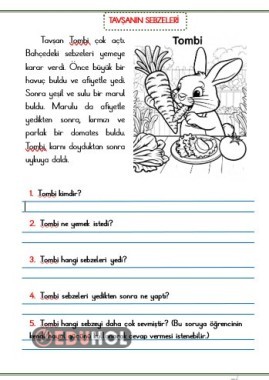 TAVŞANIN SEBZELERİ