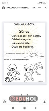 Okuduğunu anlama 1.sinif