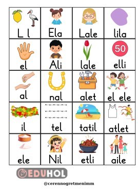 L sesi defter etkinliği