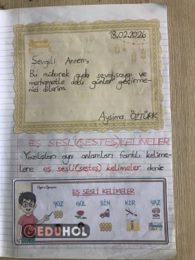 EŞ SESLİ KELİMELER