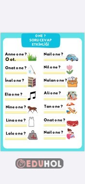 A-N-E-T-İ-L-O HARFLERİ SORU CEVAP ETKİNLİĞİ