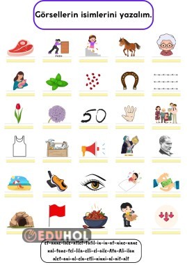 ANETİL HARF GRUBU GÖRSEL DİKTE ETKİNLİĞİ