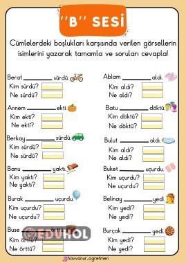 “B” SESİ SORU-CEVAP ETKİNLİĞİ