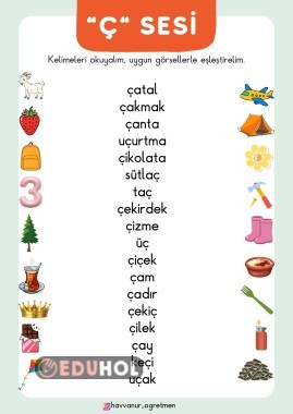 “Ç” SESİ OKU-EŞLEŞTİR ETKİNLİĞİ