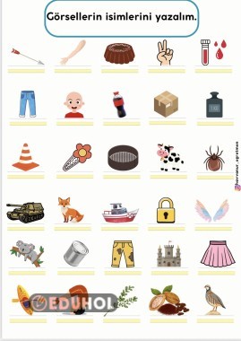 ‘’K’’ SESİ GÖRSEL DİKTE ETKİNLİĞİ