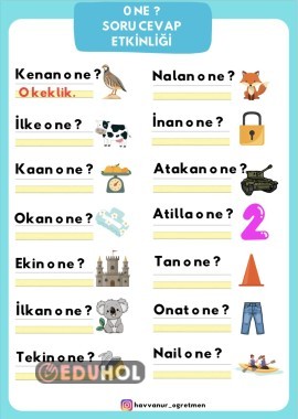 ‘’K’’ SESİ SORU-CEVAP ETKİNLİĞİ