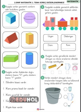 2. SINIF 1. TEMA(NESNELERİN GEOMETRİSİ) SÜREÇ DEĞERLENDİRME ETKİNLİĞİ
