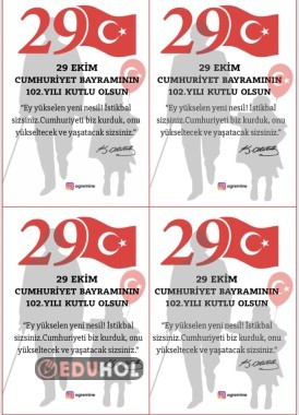 29 EKİM ROZET HEDİYELİK ŞABLON