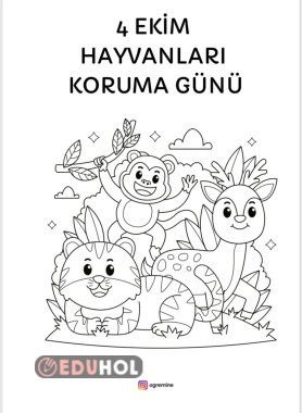 4 EKİM HAYVANLARI KORUMA GÜNÜ BOYAMA
