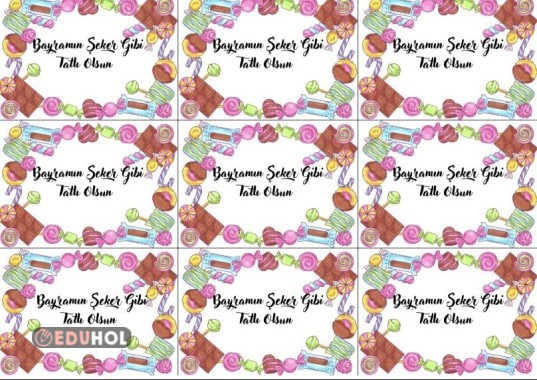Bayram şekeri şablon