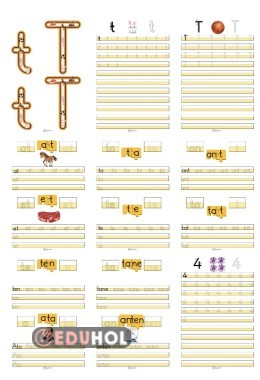 t T SESİ FASİKÜLÜ VE 4 Rakamı 9 sayfa