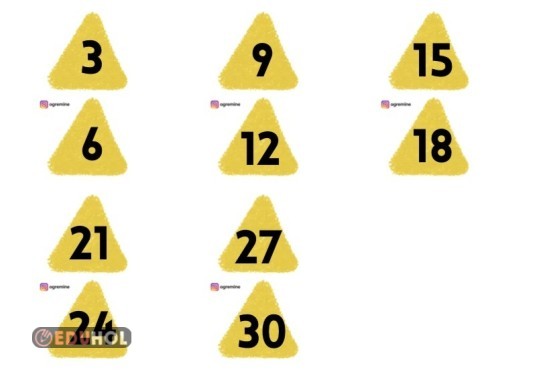 ÜÇER RİTMİK SAYMA PANO ASMALIK (3-30)