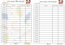 EYLÜL AYI KİTAP OKUMA TAKİP ÇİZELGESİ (14 Eylül-30 Eylül)