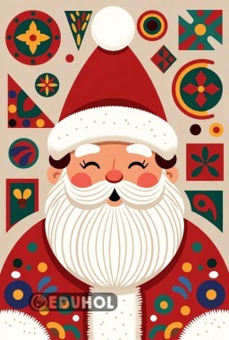 Etnik Desenli Noel Baba Boyama