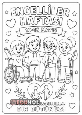 Engelliler Haftası Boyama Sayfası