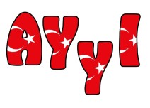 Ay yıldız göklerde birlik kalplerde bayraklı pano harfleri