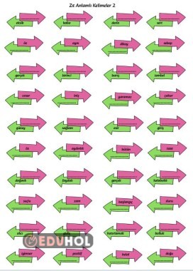 Zıt Anlamlı Kelimeler 2