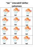 tat kelimesi defter çalışması