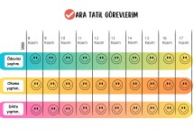 Ara Tatil Görev Listesi Boyama