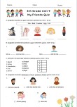 Unit 9 My Friends Quiz