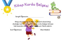 kitap kurdu belgesi kız öğrenciler