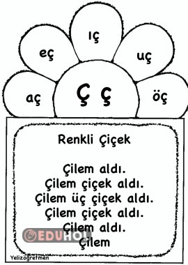 Ç harfi çiçek okuma