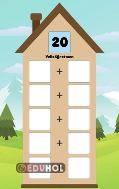 Toplamları 20 Eden Sayılar Yaz-Sil Çalışması