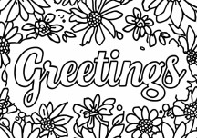 Greetings Coloring Posters