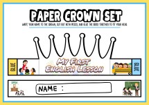 My first english lesson crown (2. Sınıf ilk ingilizce dersim isimli taç)