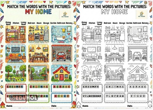 5. Tema evin bölümleri eşleştirme