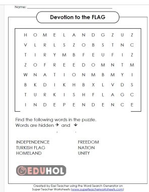 İngilizce ilk ders ( bayrak sevgisi)