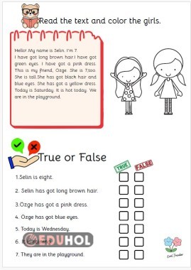 True- False (have got-has got)